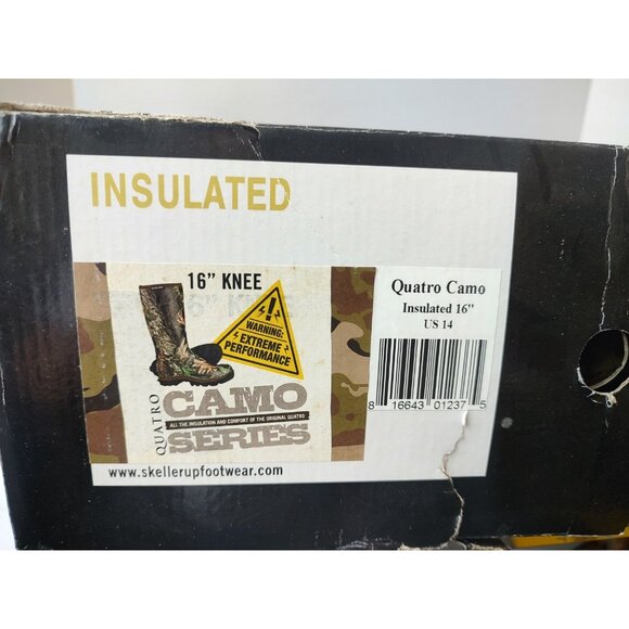 Skellerup Quatro insulated 16" knee boot Camo Series sz 14 / 15 Mossy Oak muck - Picture 4 of 6